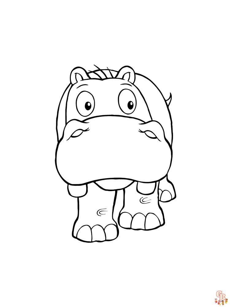 coloriage hippopotame