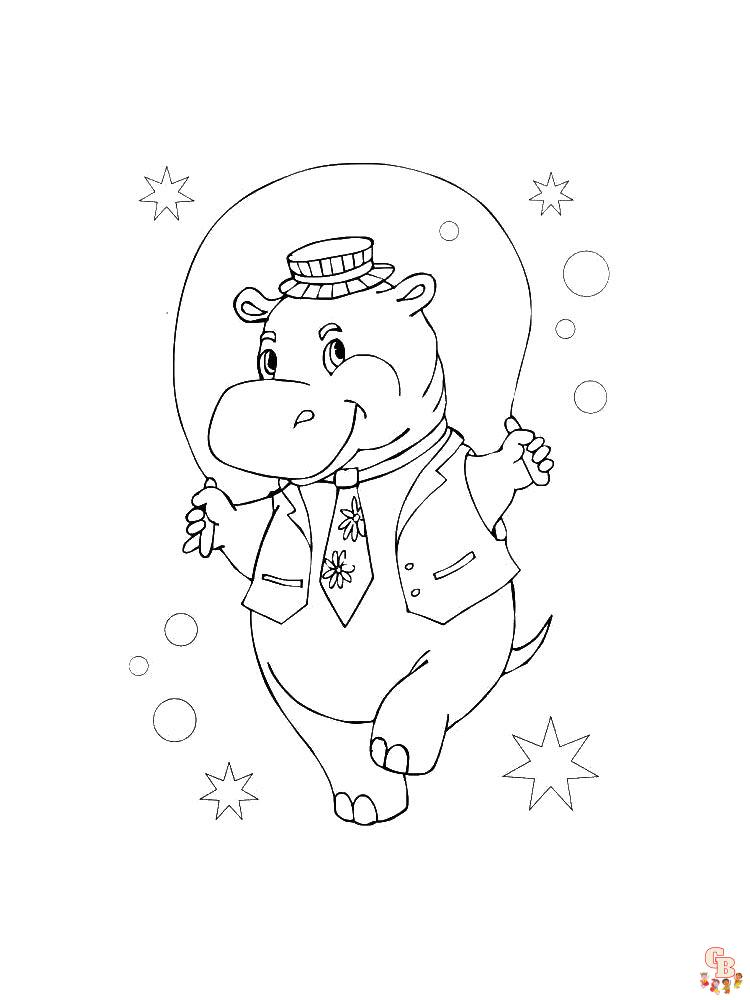 coloriage hippopotame