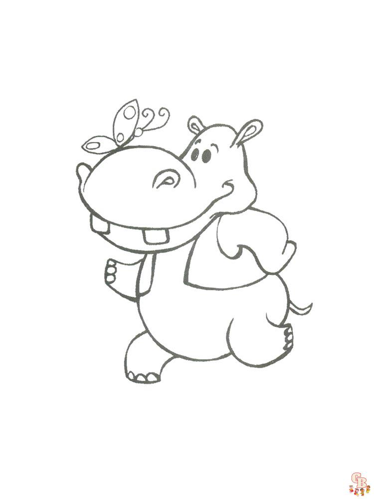 coloriage hippopotame