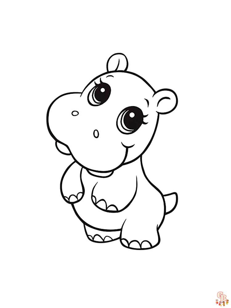 coloriage hippopotame