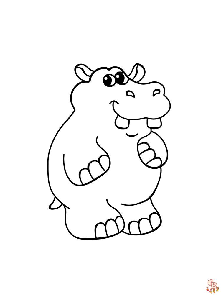 coloriage hippopotame