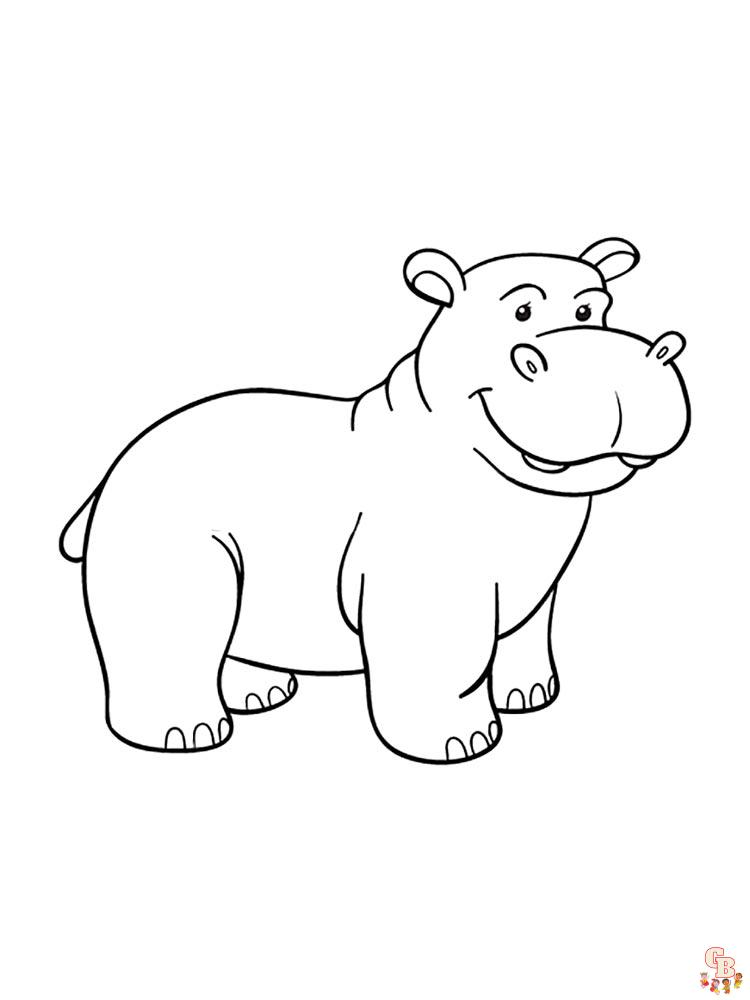 coloriage hippopotame