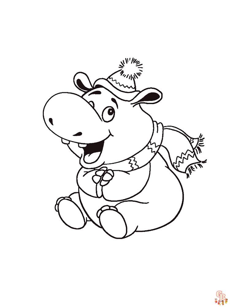 coloriage hippopotame