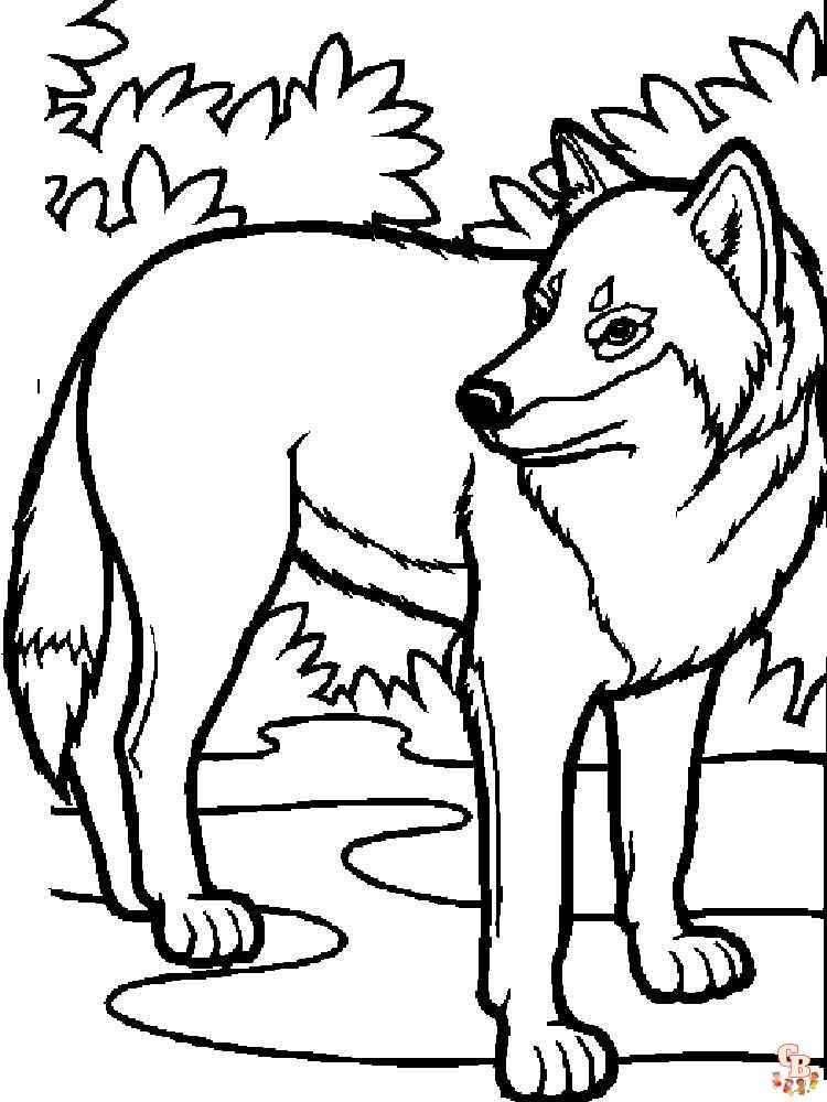 coloriage loups