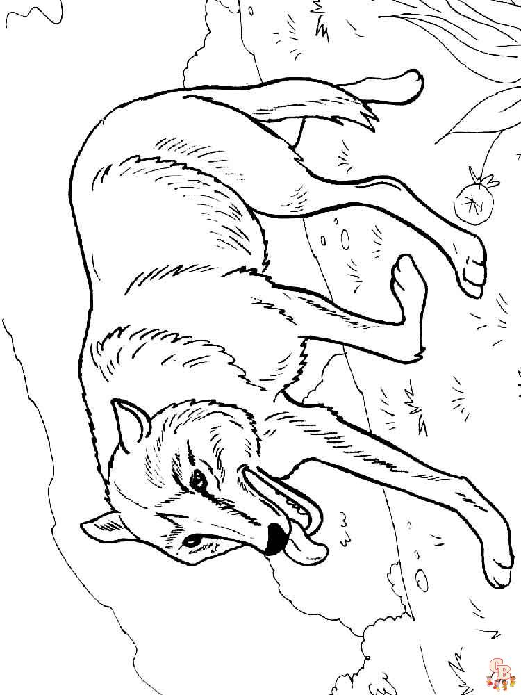 coloriage loups