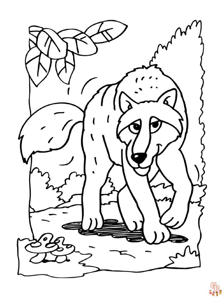 coloriage loups