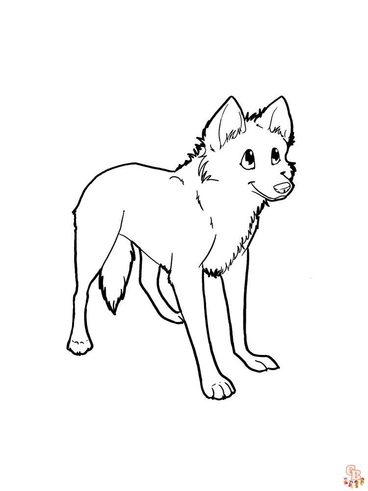 coloriage loups