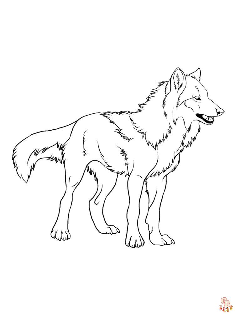 coloriage loups