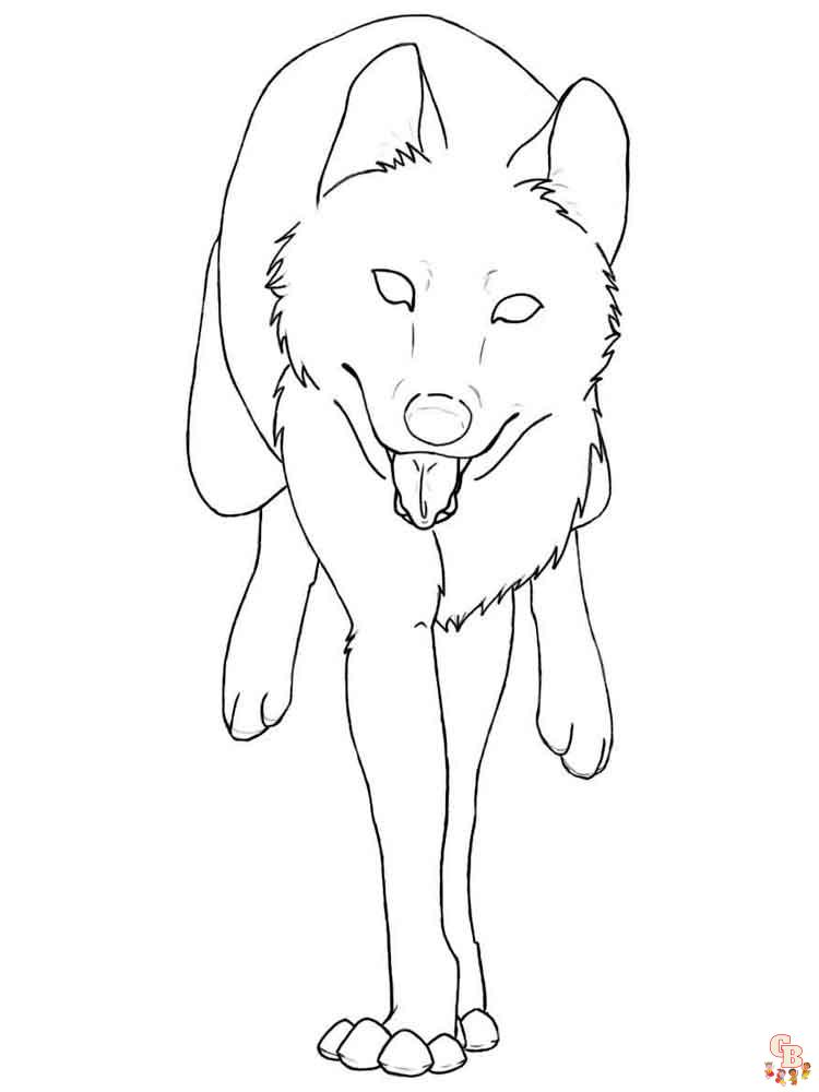 coloriage loups