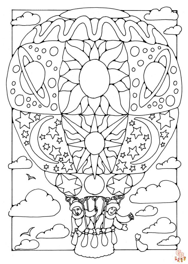 coloriage montgolfieres