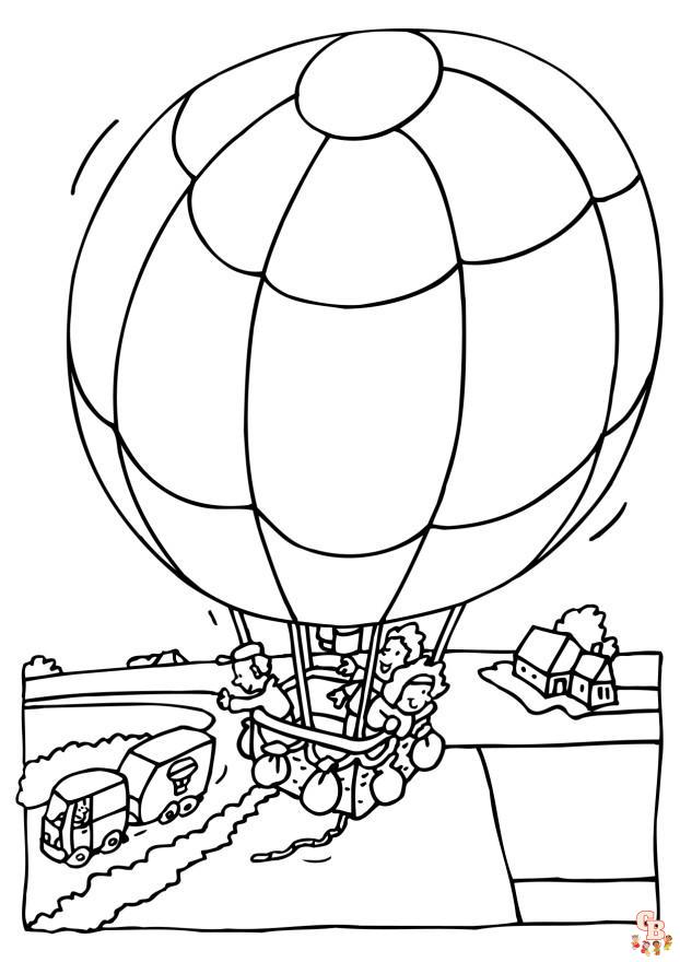 coloriage montgolfieres