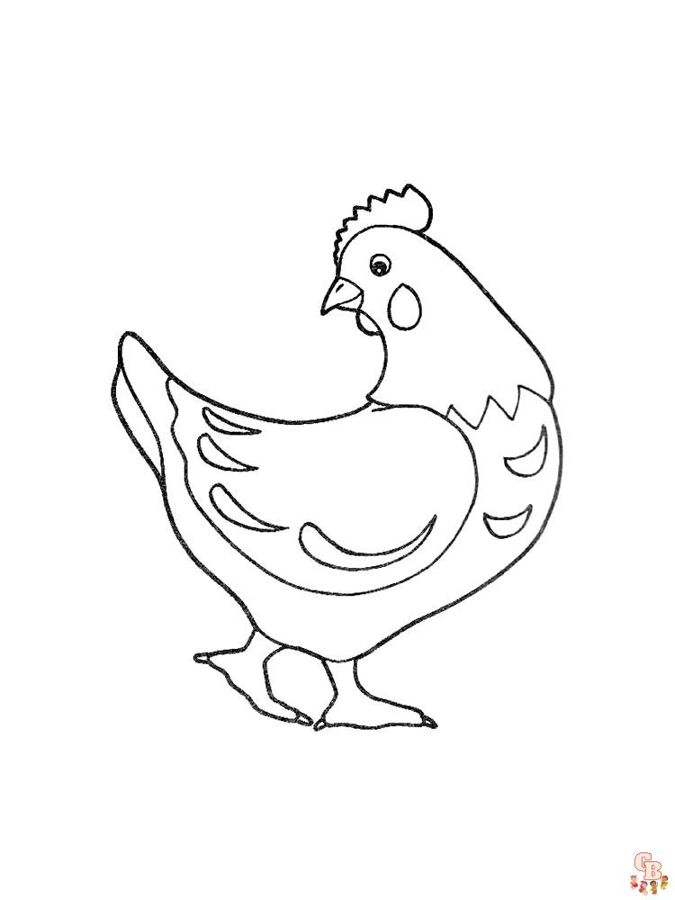 coloriage poulet