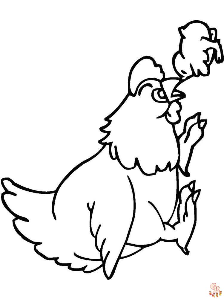 coloriage poulet