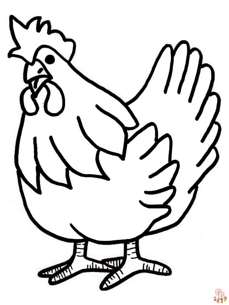 coloriage poulet