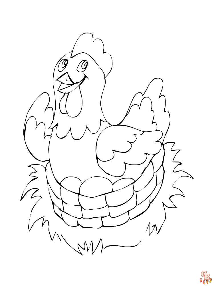 coloriage poulet