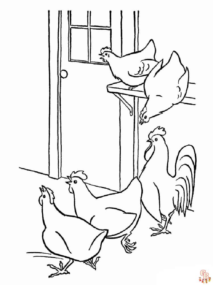 coloriage poulet