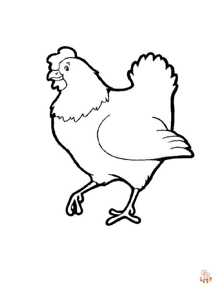 coloriage poulet