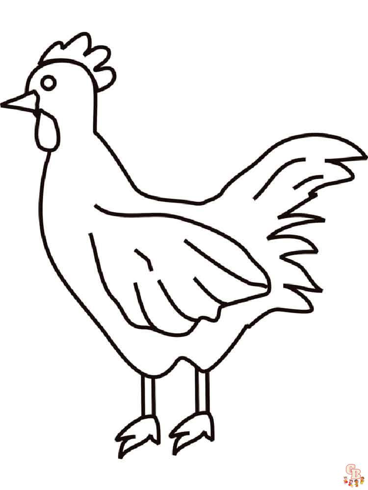 coloriage poulet