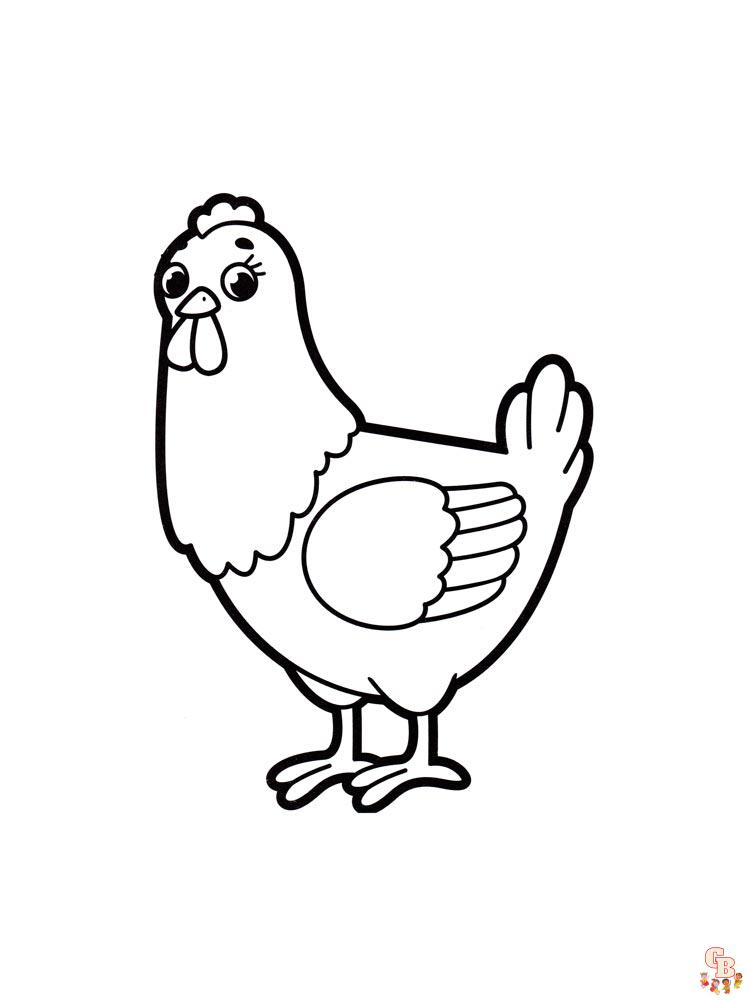 coloriage poulet