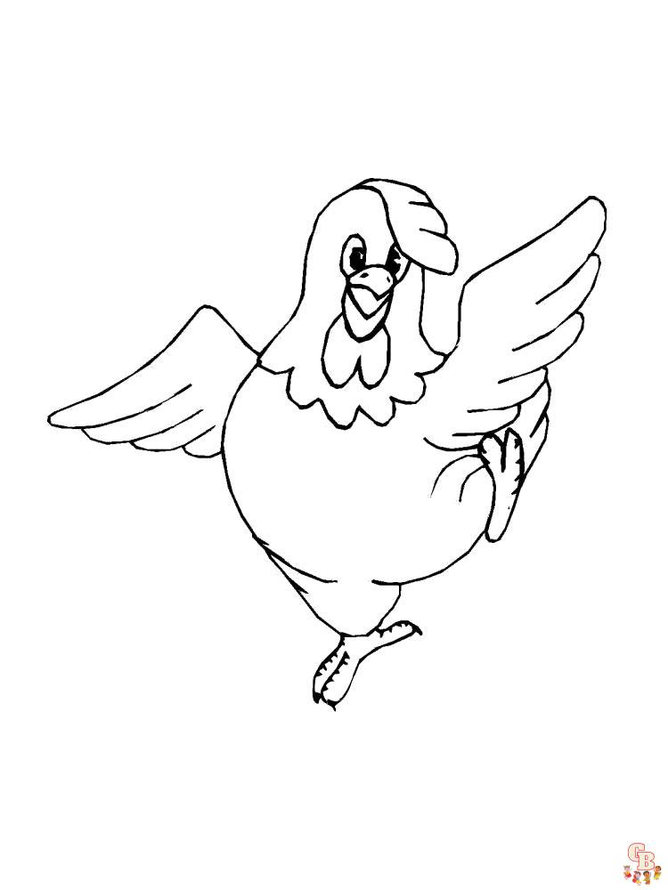 coloriage poulet