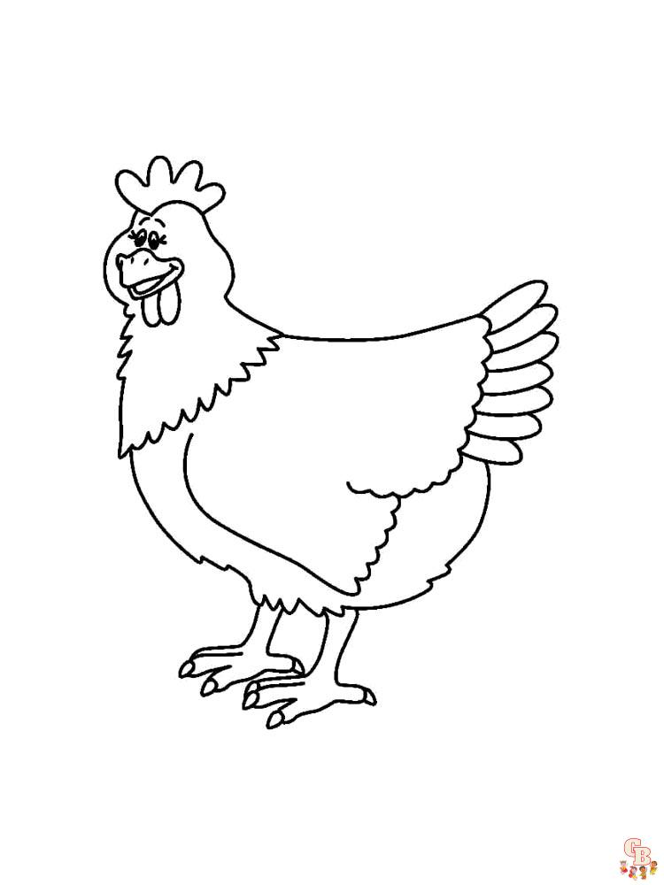 coloriage poulet