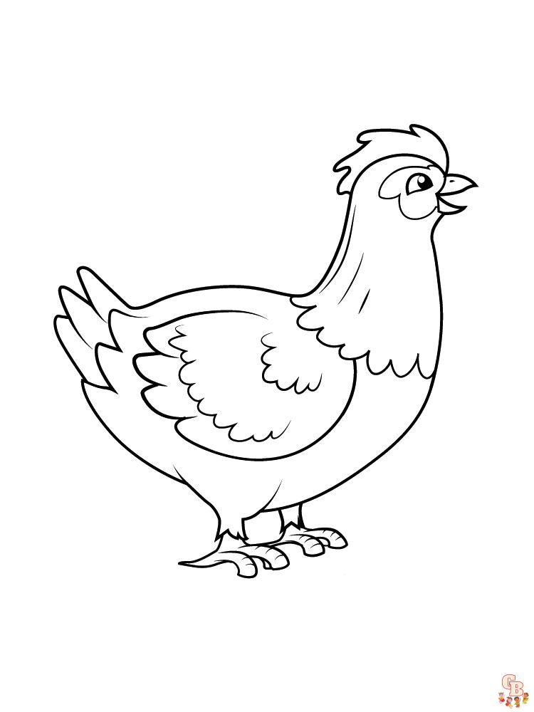 coloriage poulet