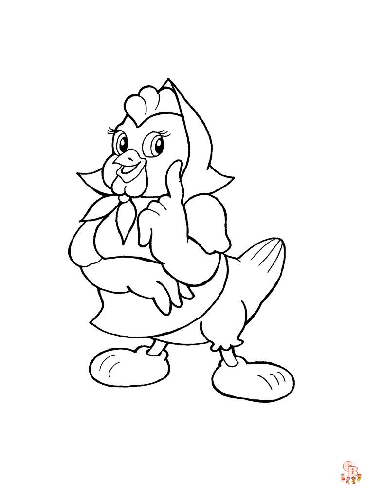 coloriage poulet