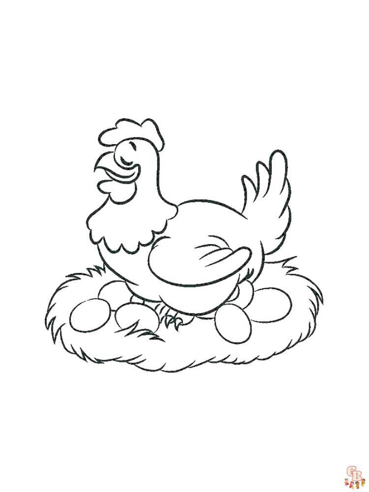 coloriage poulet