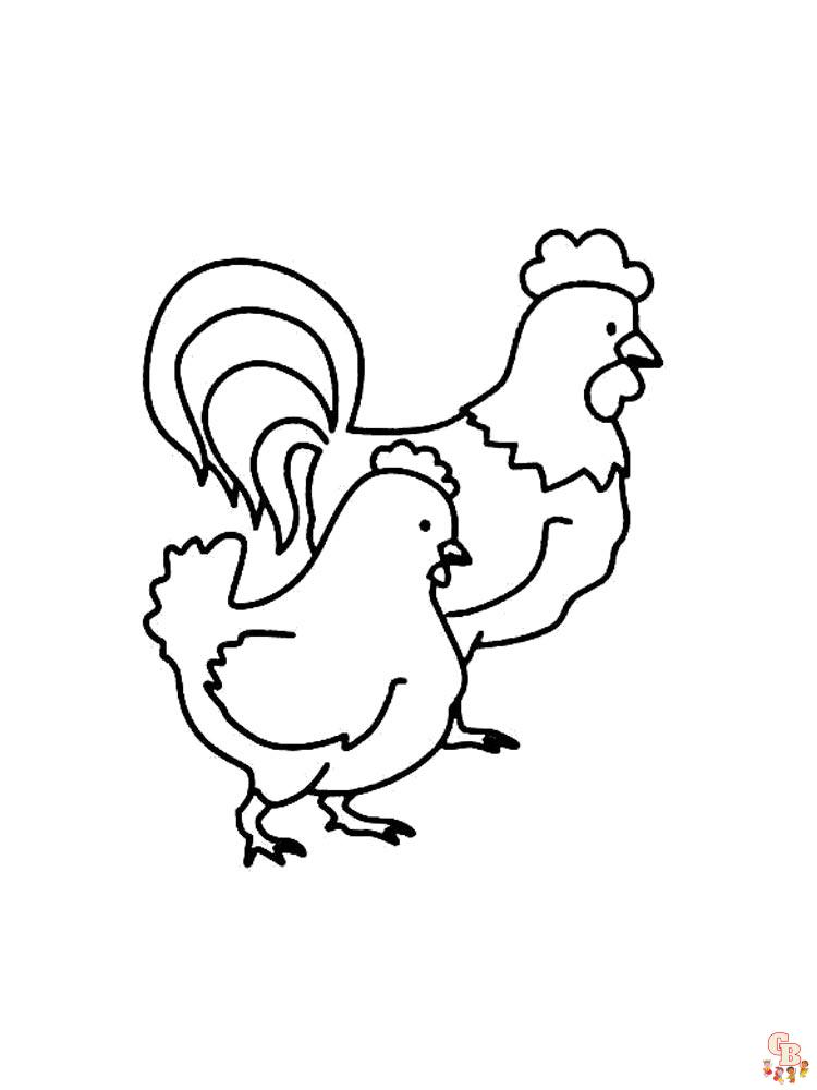 coloriage poulet