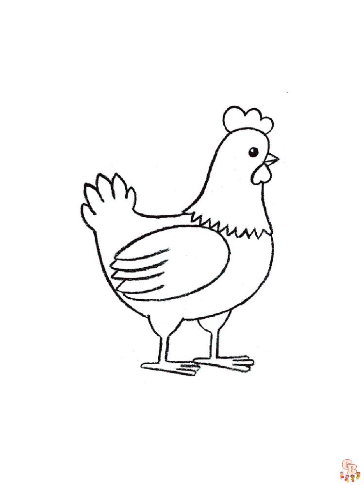 coloriage poulet