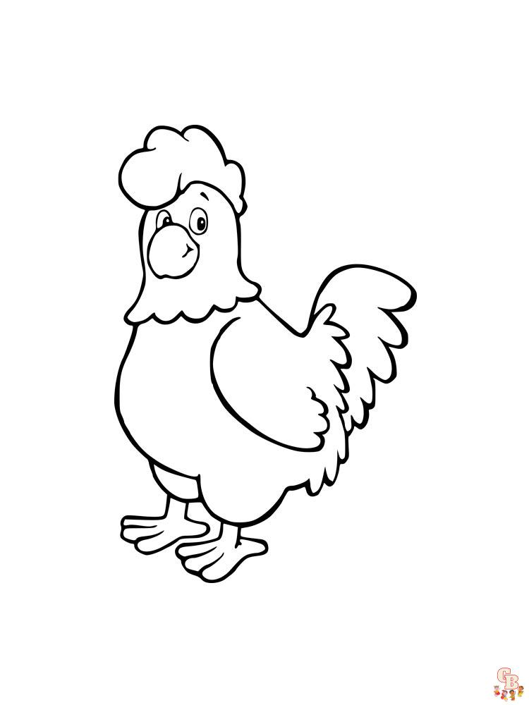 coloriage poulet