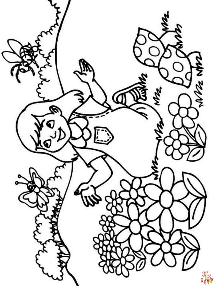 coloriage printemps