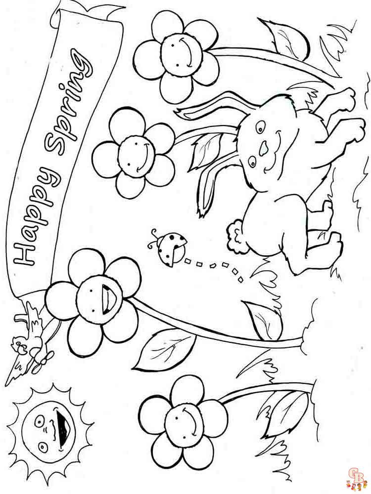 coloriage printemps