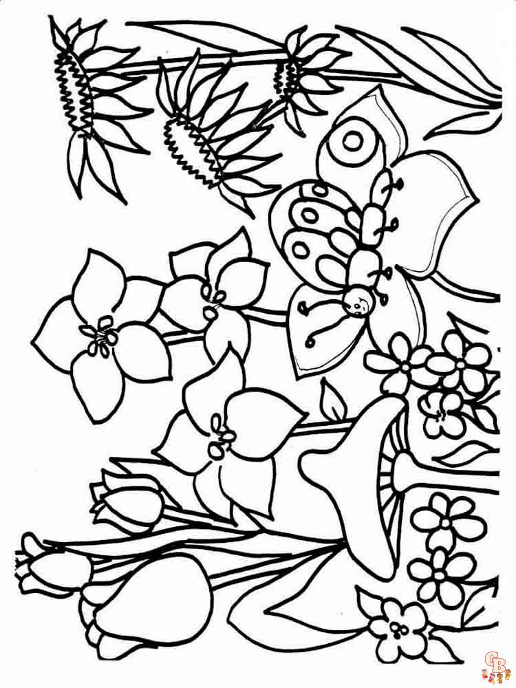 coloriage printemps