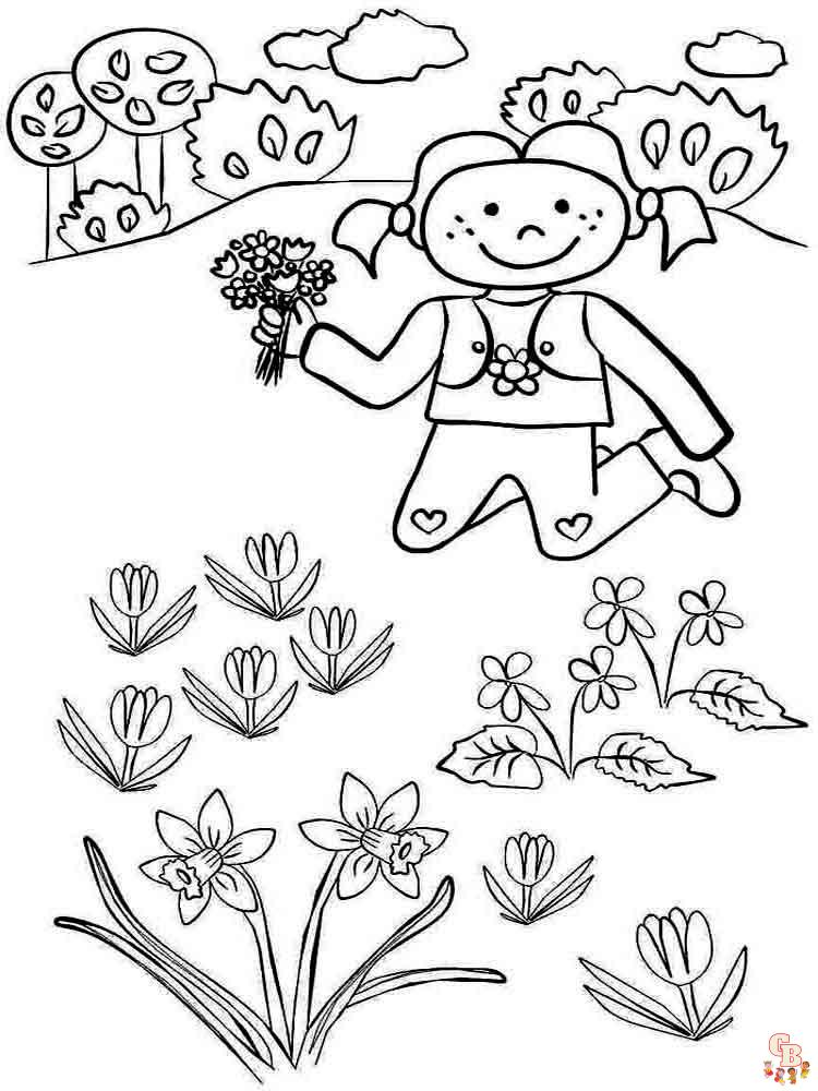 coloriage printemps