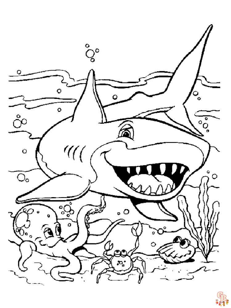 coloriage requins