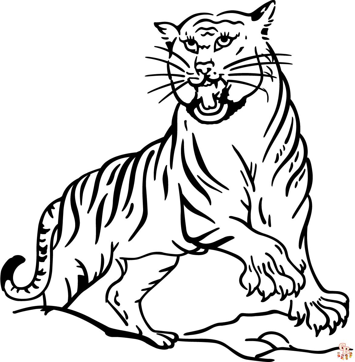 coloriage tigres