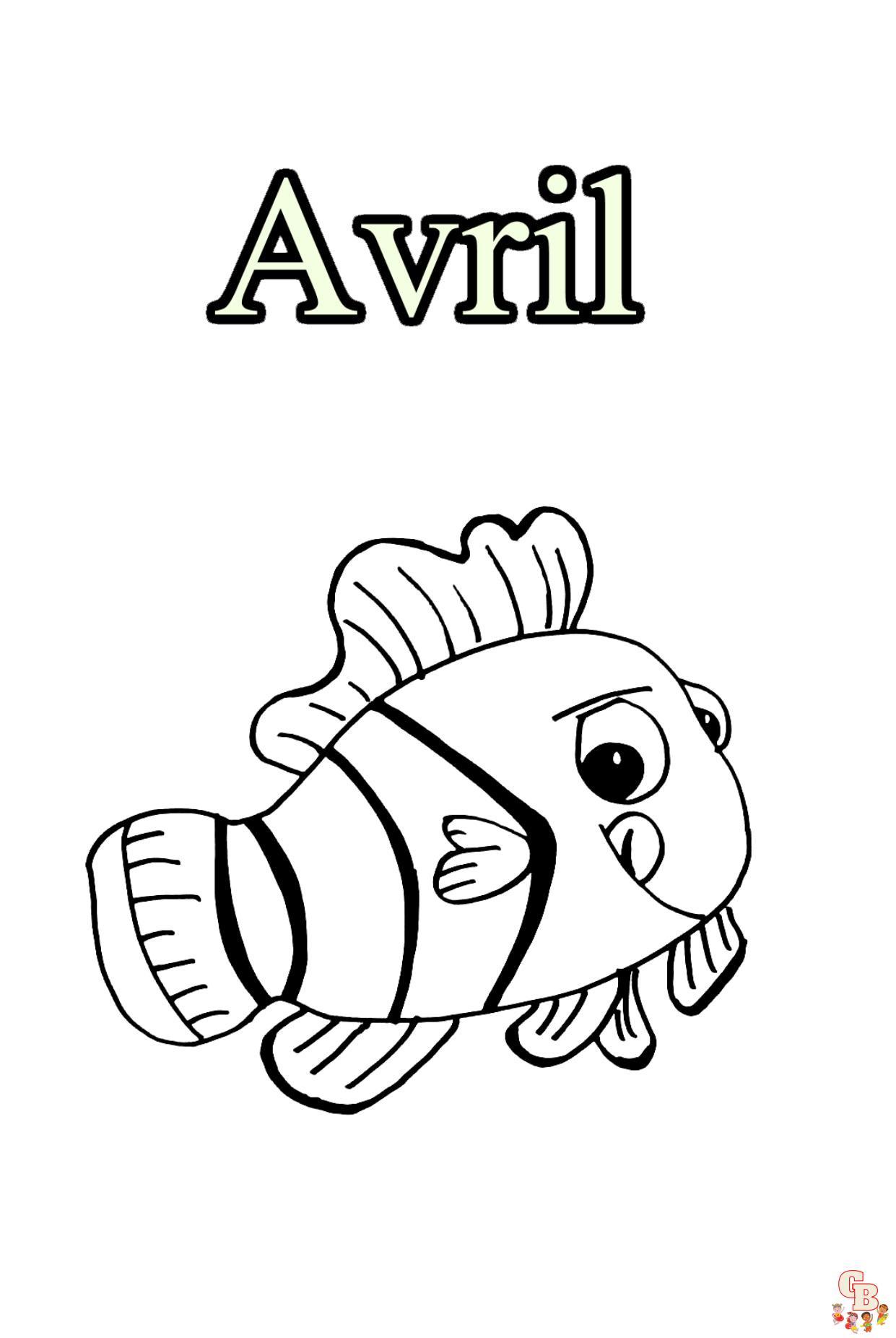 Coloriage Avril