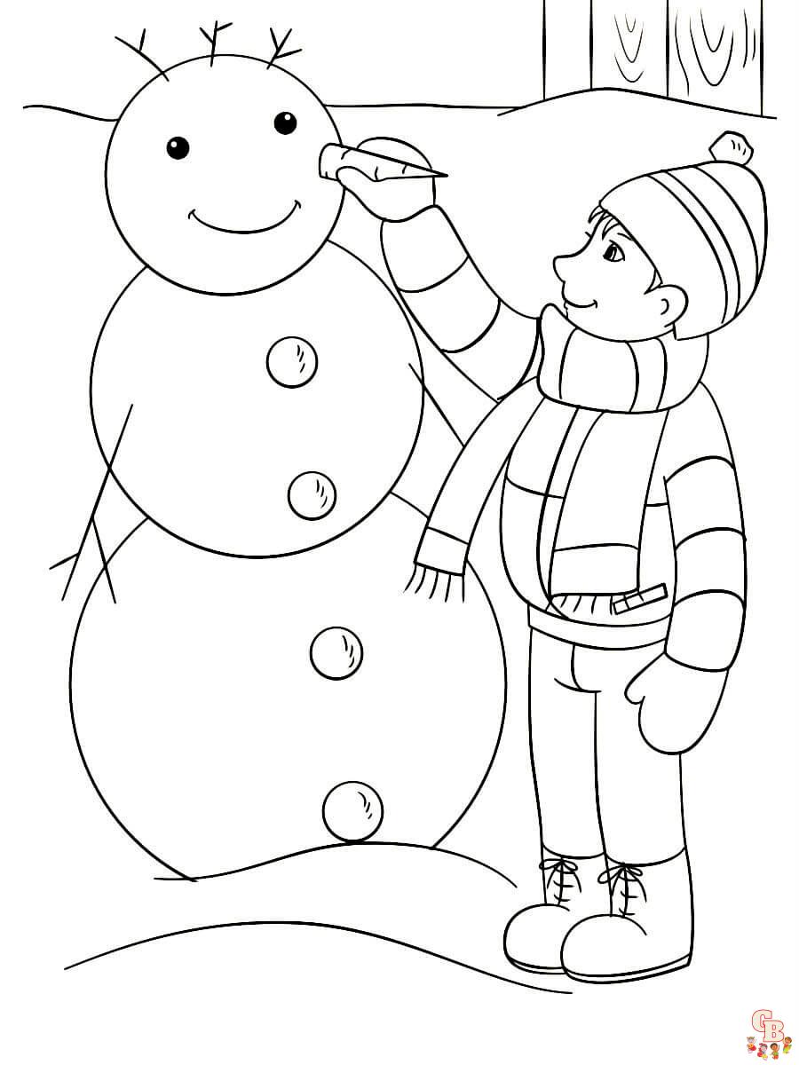 Coloriage Bonhomme de Neige