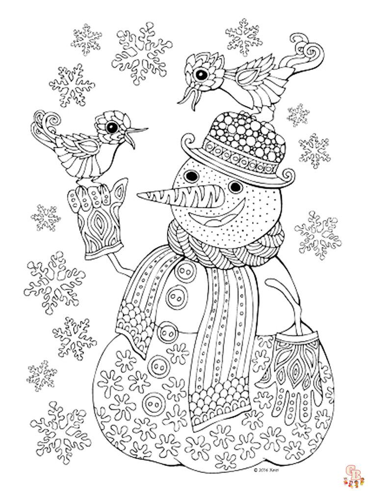 Coloriage Bonhomme de Neige