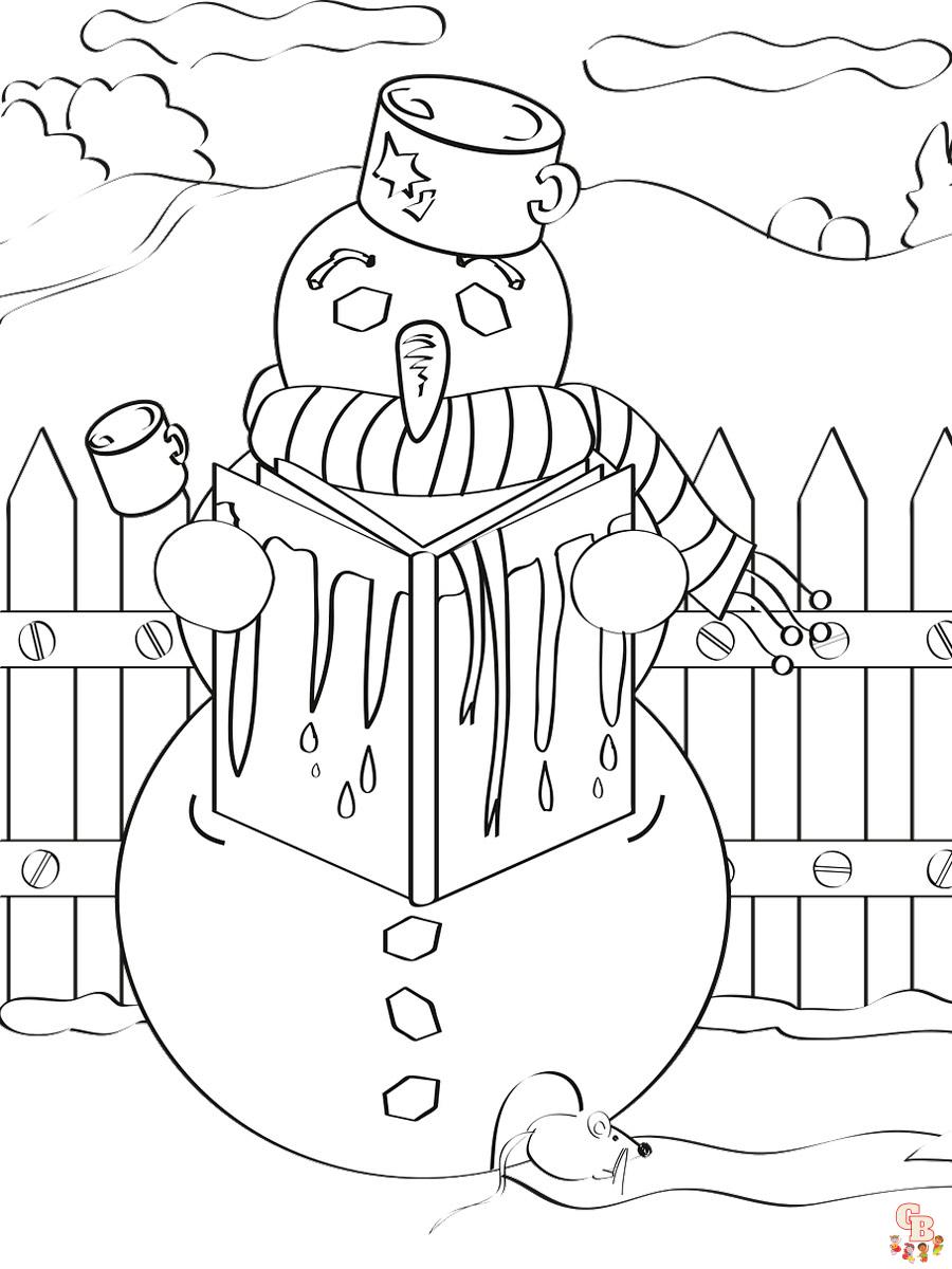 Coloriage Bonhomme de Neige