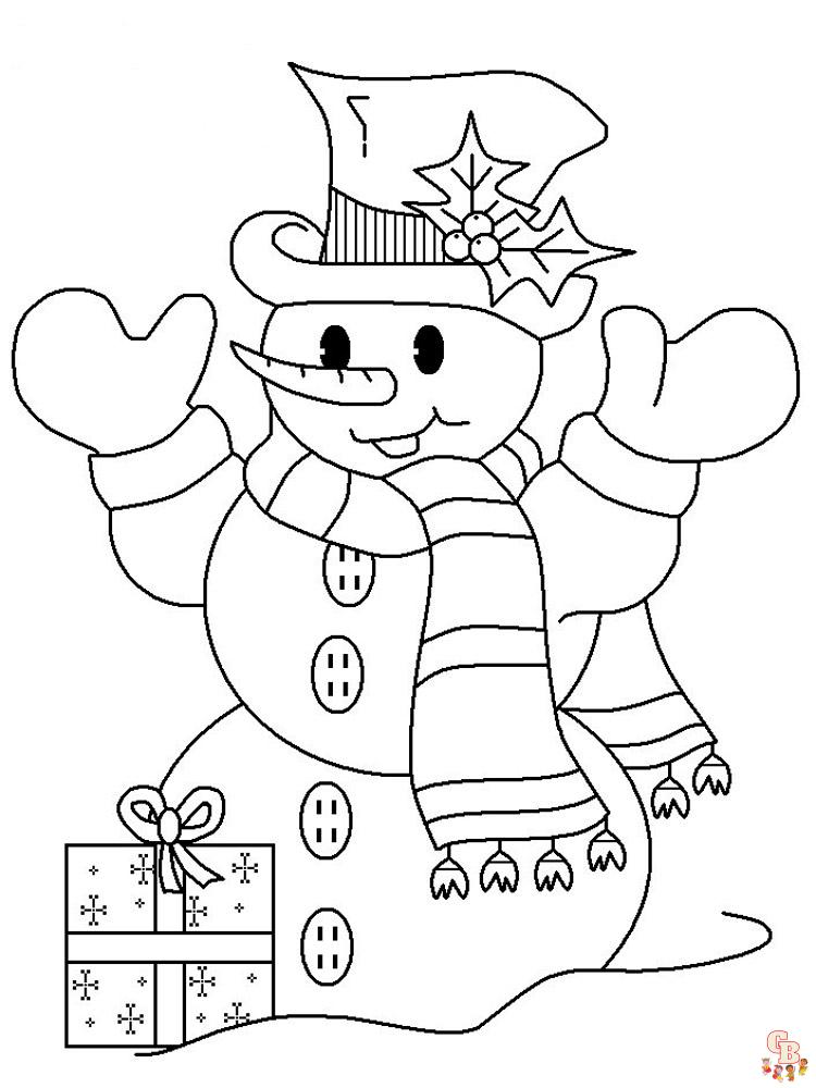 Coloriage Bonhomme de Neige