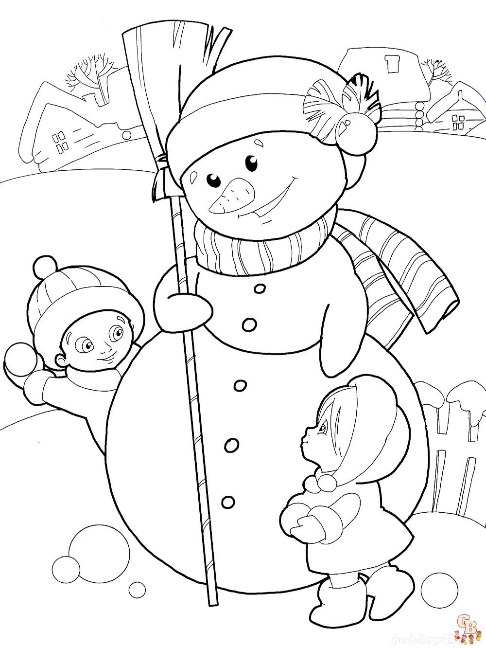 Coloriage Bonhomme de Neige