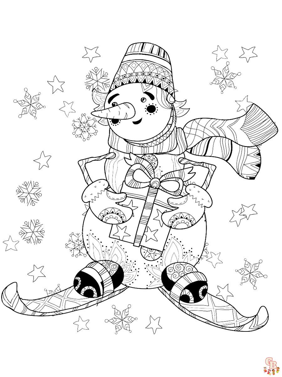 Coloriage Bonhomme de Neige