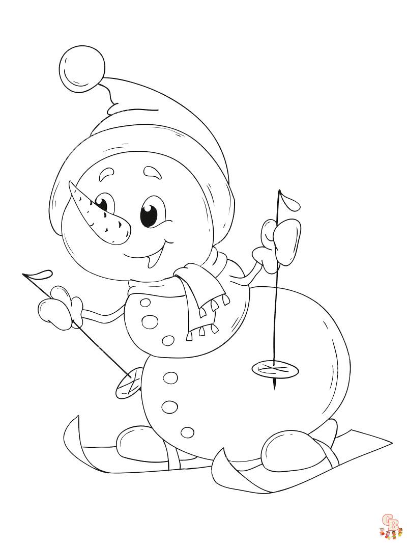 Coloriage Bonhomme de Neige