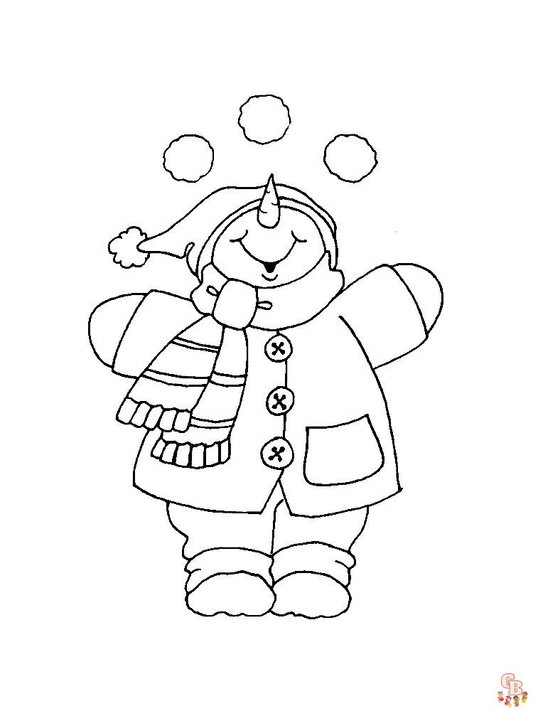 Coloriage Bonhomme de Neige