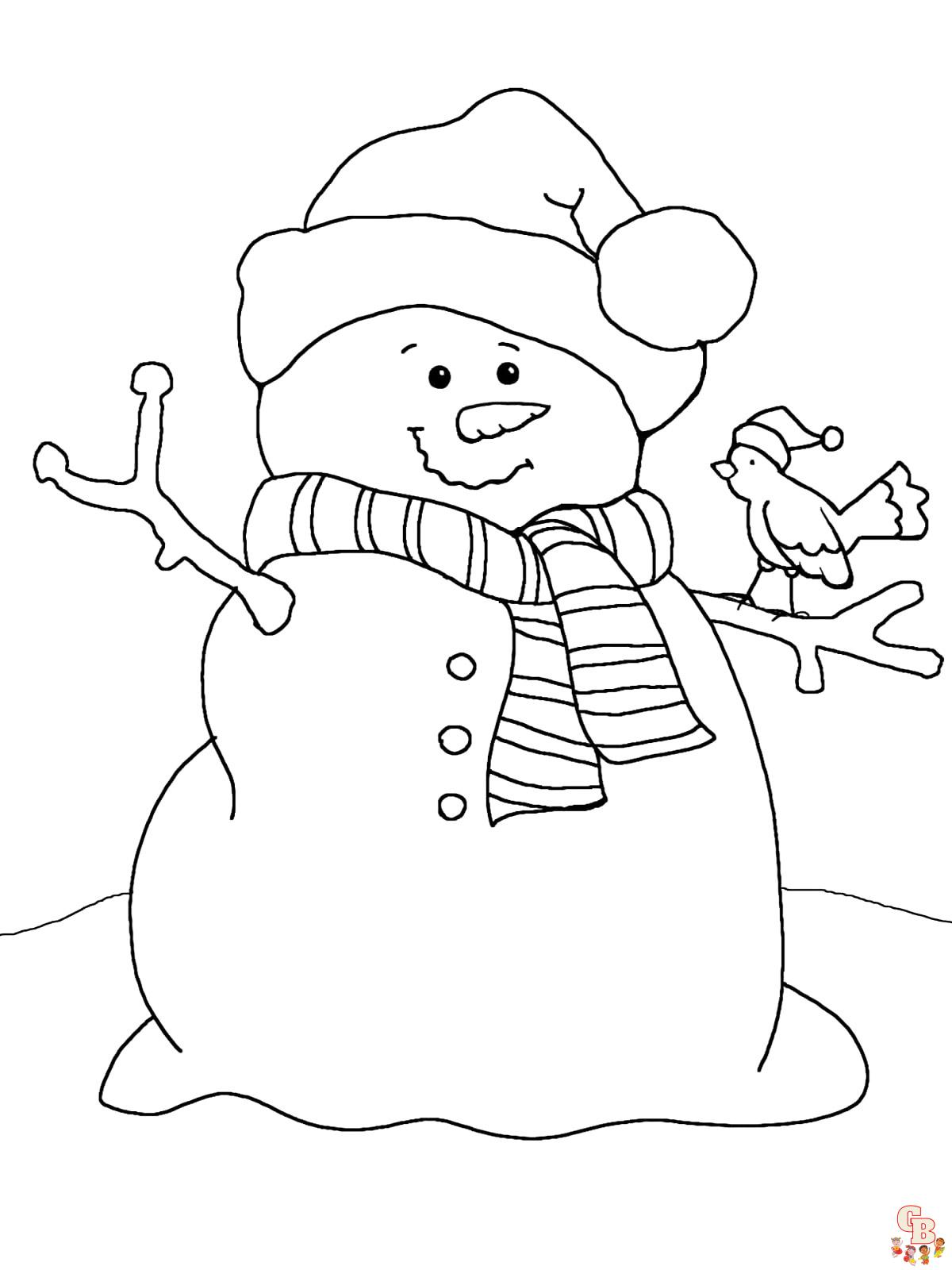 Coloriage Bonhomme de Neige