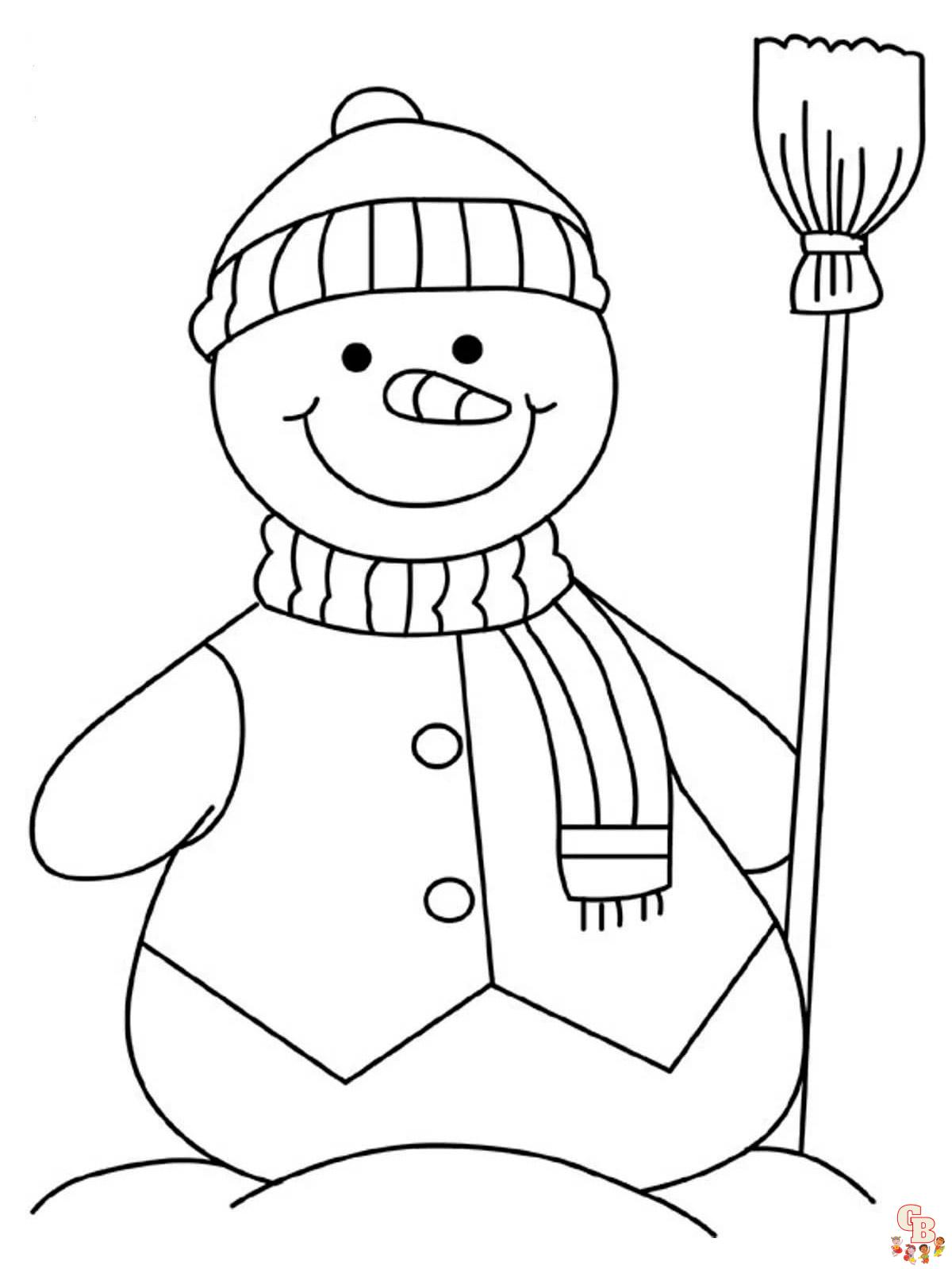 Coloriage Bonhomme de Neige