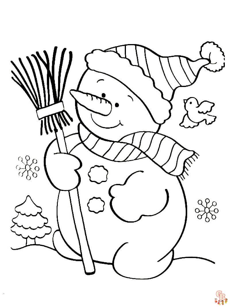 Coloriage Bonhomme de Neige