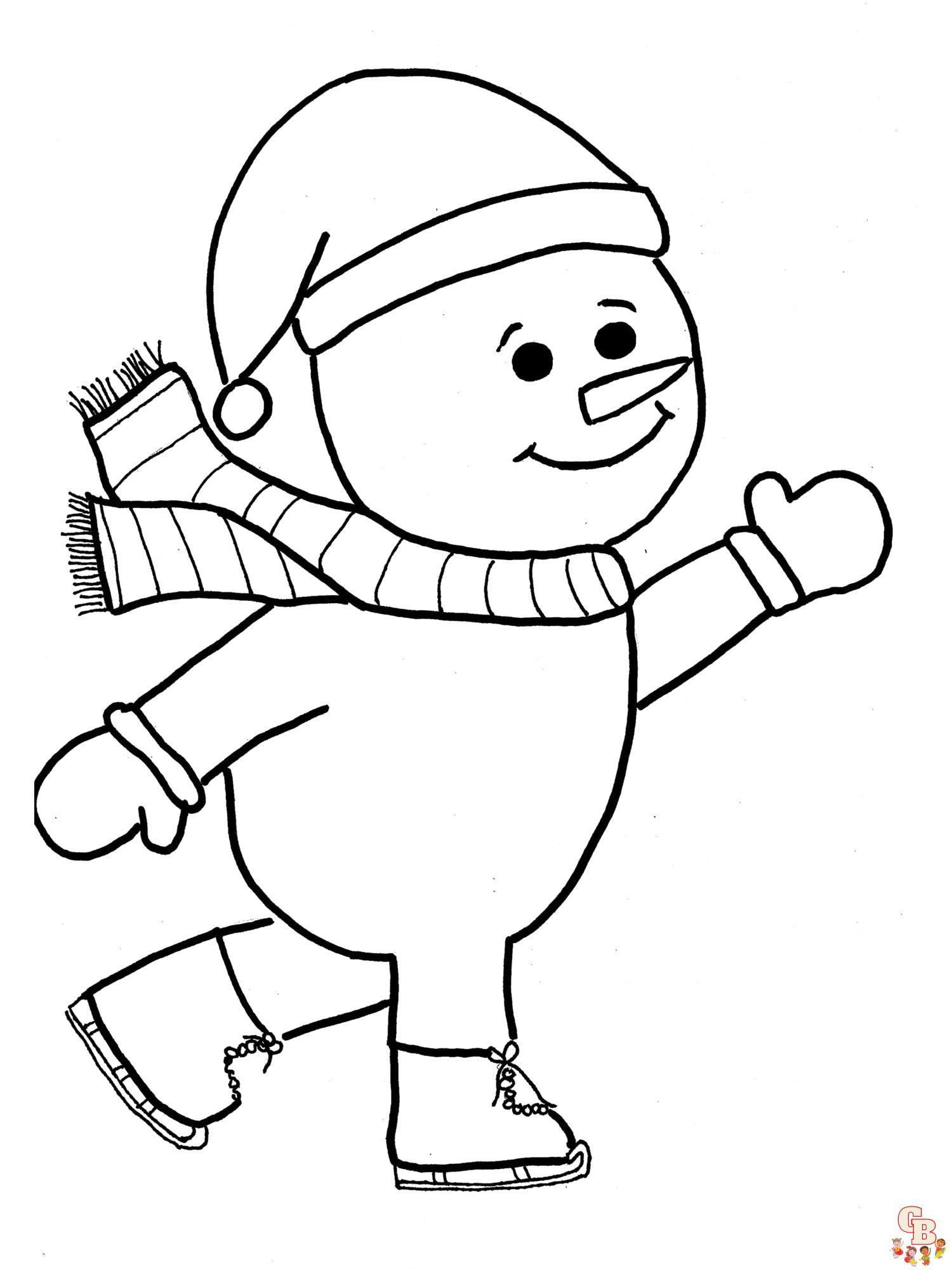 Coloriage Bonhomme de Neige